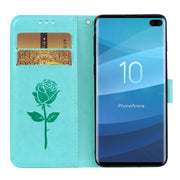 Custodia portafoglio in pelle PU rosa per Galaxy S10 Plus