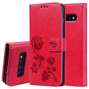 Custodia portafoglio in pelle PU rosa per Galaxy S10