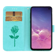 Custodia portafoglio in pelle PU rosa per Galaxy S10e