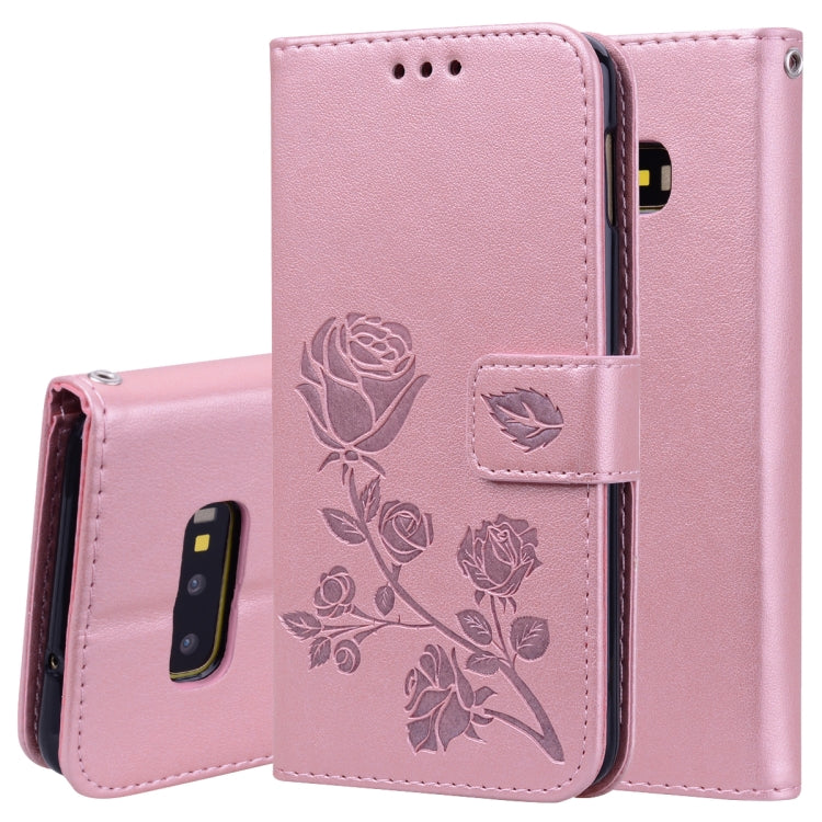 Custodia portafoglio in pelle PU rosa per Galaxy S10e