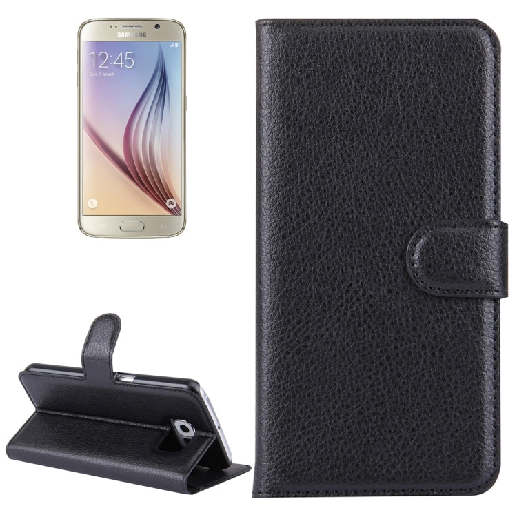 Custodia portafoglio in pelle per Galaxy S6 con slot carte