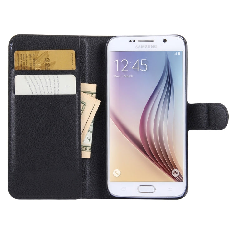 Custodia portafoglio in pelle per Galaxy S6 con slot carte