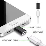 Adattatore 8 pin femmina a USB-C maschio per dispositivi Apple