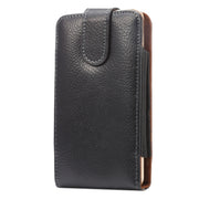 Custodia smartphone in vera pelle 5,5" con clip girevole