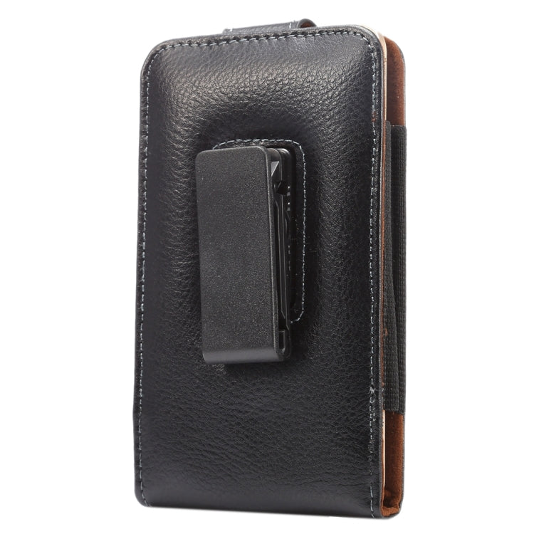 Custodia smartphone in vera pelle 5,5" con clip girevole