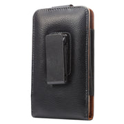 Custodia smartphone in vera pelle 5,5" con clip girevole