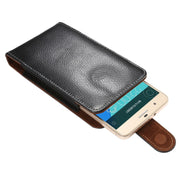Custodia smartphone in vera pelle 5,5" con clip girevole