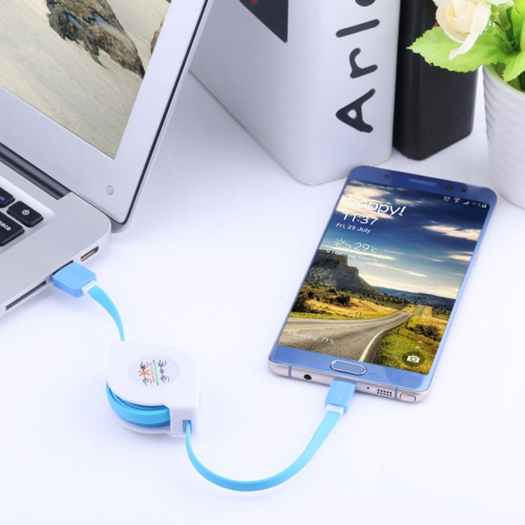 Cavo ricarica retrattile USB-C a USB 1m 2A in rame