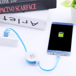 Cavo ricarica retrattile USB-C a USB 1m 2A in rame