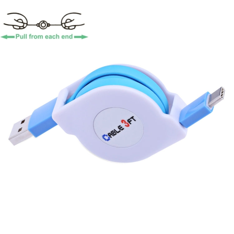 Cavo ricarica retrattile USB-C a USB 1m 2A in rame