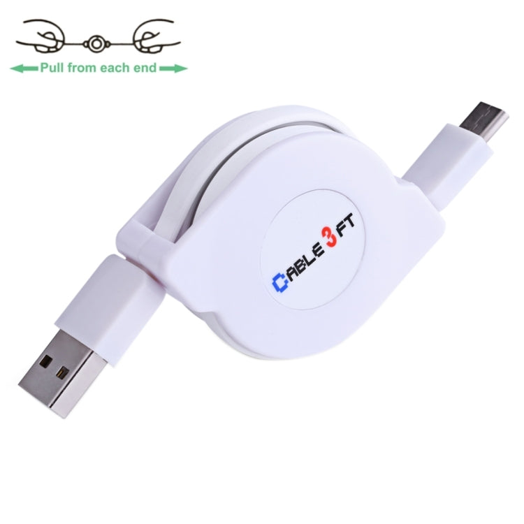 Cavo ricarica retrattile USB-C a USB 1m 2A in rame