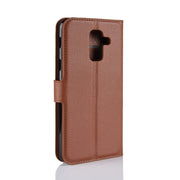 Custodia portafoglio in pelle per Galaxy A6+ 2018