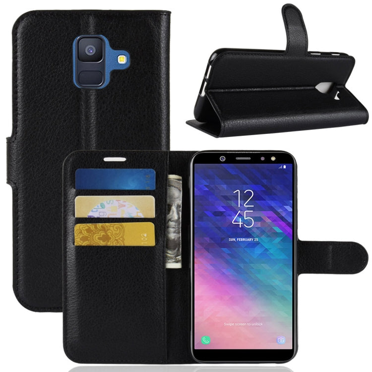 Custodia portafoglio in pelle per Galaxy A6 (2018)