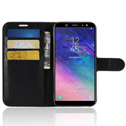 Custodia portafoglio in pelle per Galaxy A6 (2018)
