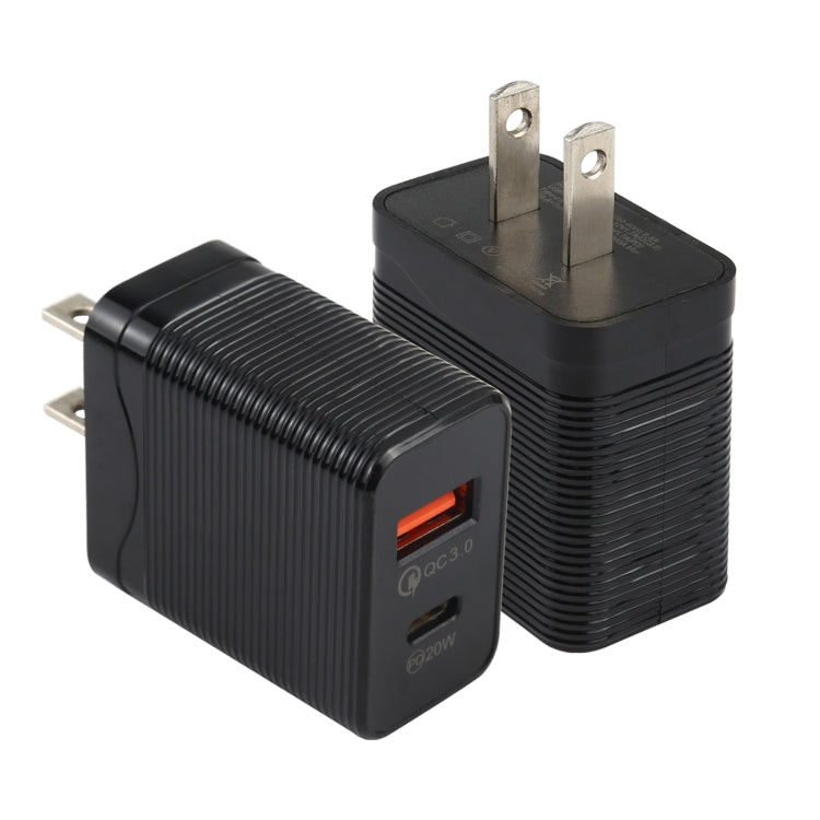 Caricatore rapido USB-C PD 20W QC 3.0 presa USA