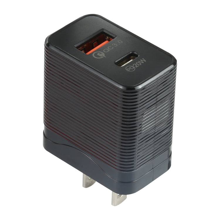 Caricatore rapido USB-C PD 20W QC 3.0 presa USA