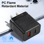 Caricatore rapido USB-C PD 20W QC 3.0 presa USA