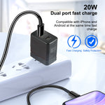 Caricatore rapido USB-C PD 20W QC 3.0 presa USA