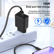 Caricabatterie da viaggio rapido USB a porta singola LZ-715 18 W QC3.0, spina europea, EU Plug