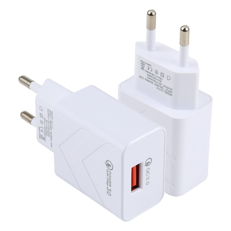Caricabatterie rapido USB QC3.0 18W con spina europea