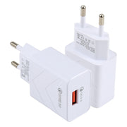 Caricabatterie da viaggio rapido USB a porta singola LZ-715 18 W QC3.0, spina europea, EU Plug