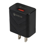 Caricabatterie da viaggio rapido USB 18W QC3.0 US Plug
