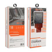 Caricabatterie da viaggio rapido USB a porta singola LZ-715 18 W QC3.0, presa americana, US Plug