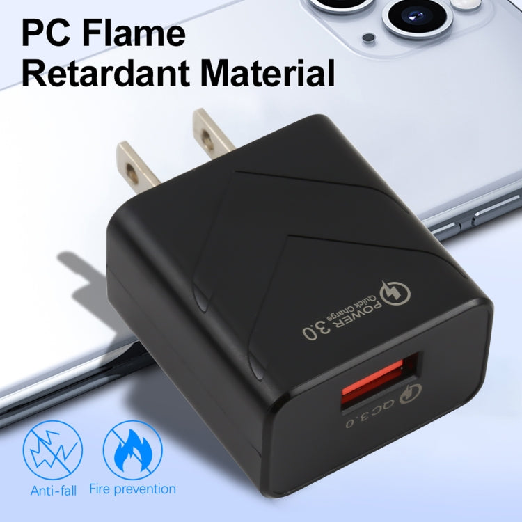 Caricabatterie da viaggio rapido USB 18W QC3.0 US Plug