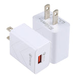 Caricabatterie da viaggio rapido USB 18W QC3.0 US Plug