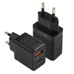 Caricatore rapido USB-C 20W QC 3.0 con presa europea