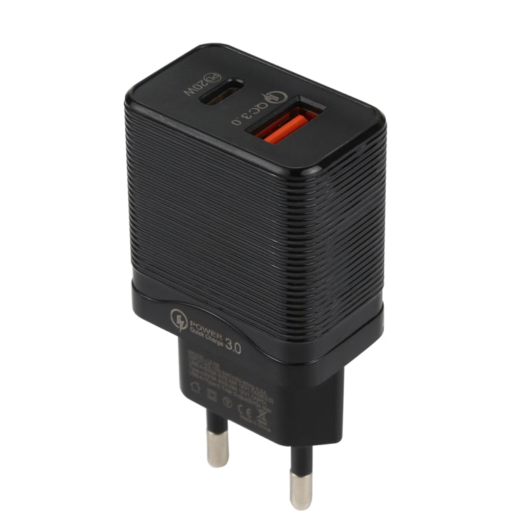 Caricatore rapido USB-C 20W QC 3.0 con presa europea