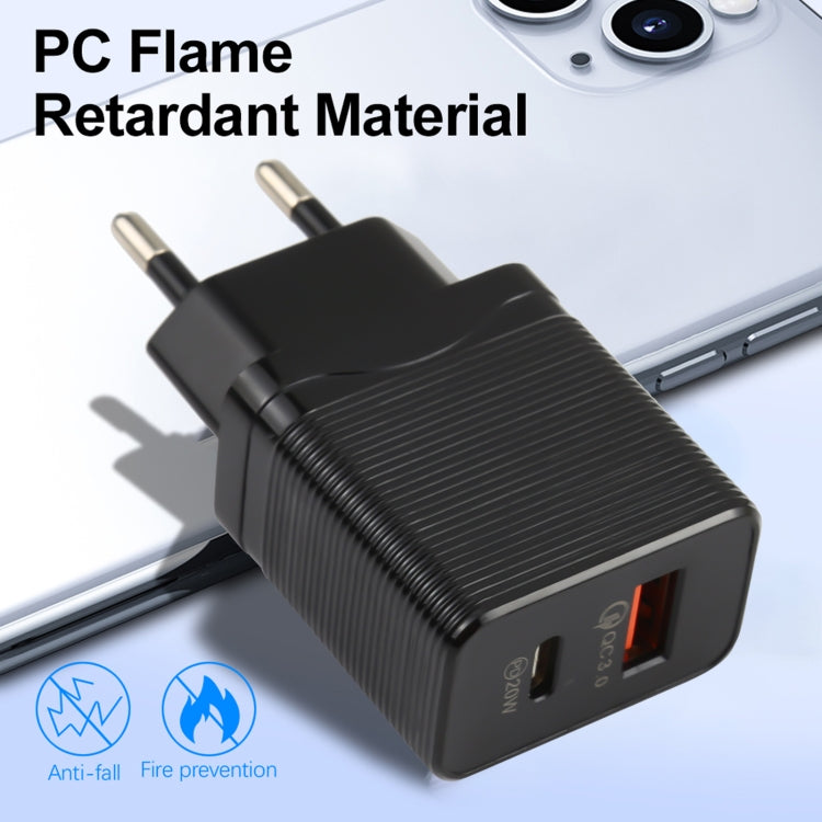 Caricatore rapido USB-C 20W QC 3.0 con presa europea
