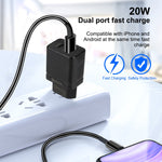 Caricatore rapido USB-C 20W QC 3.0 con presa europea