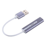Guscio in alluminio Jack da 3,5 mm Scheda audio USB esterna HIFI Magic Voice Adattatore a 7.1 canali Unità gratuita per computer, desktop, altoparlanti, cuffie, USB Port Grey, USB Port Silver, USB Port Black