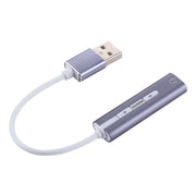 Guscio in alluminio Jack da 3,5 mm Scheda audio USB esterna HIFI Magic Voice Adattatore a 7.1 canali Unità gratuita per computer, desktop, altoparlanti, cuffie, USB Port Grey, USB Port Silver, USB Port Black