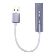 Guscio in alluminio Jack da 3,5 mm Scheda audio USB esterna HIFI Magic Voice Adattatore a 7.1 canali Unità gratuita per computer, desktop, altoparlanti, cuffie, USB Port Grey, USB Port Silver, USB Port Black