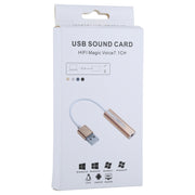 Guscio in alluminio Jack da 3,5 mm Scheda audio USB esterna HIFI Magic Voice Adattatore a 7.1 canali Unità gratuita per computer, desktop, altoparlanti, cuffie, USB Port Grey, USB Port Silver, USB Port Black