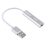 Guscio in alluminio Jack da 3,5 mm Scheda audio USB esterna HIFI Magic Voice Adattatore a 7.1 canali Unità gratuita per computer, desktop, altoparlanti, cuffie, USB Port Grey, USB Port Silver, USB Port Black