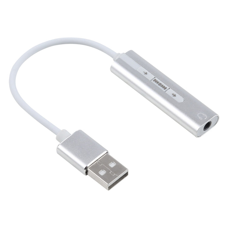 Guscio in alluminio Jack da 3,5 mm Scheda audio USB esterna HIFI Magic Voice Adattatore a 7.1 canali Unità gratuita per computer, desktop, altoparlanti, cuffie, USB Port Grey, USB Port Silver, USB Port Black