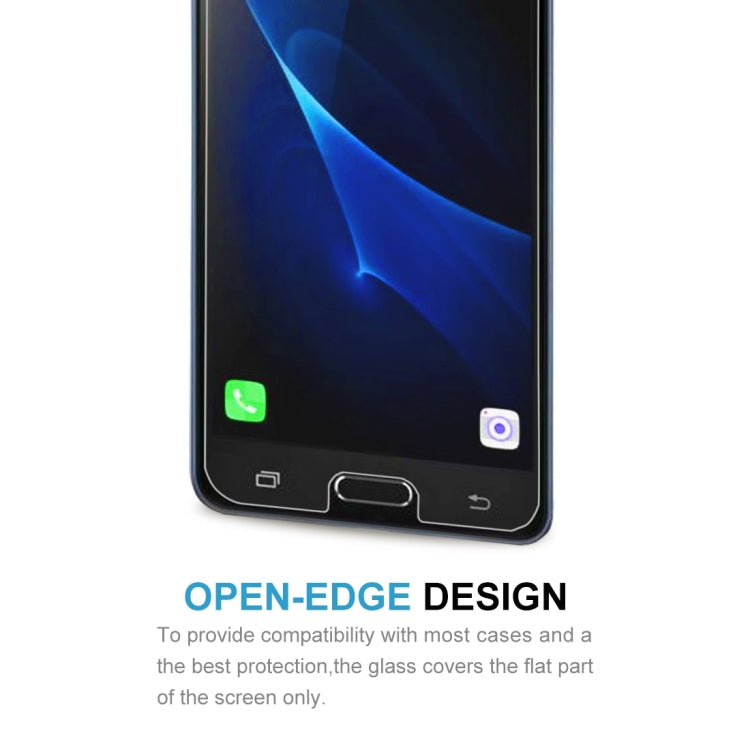 50 pezzi per Galaxy J3 (2017) (versione UE) 0,26 mm 9H Durezza superficiale 2,5D Pellicola per schermo in vetro temperato a schermo intero antideflagrante, For Galaxy J3 (2017) (EU Version) (50 PCS)