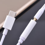 Convertitore adattatore USB-C/Type-C maschio a femmina audio da 3,5 mm da 12,5 cm, 12.5cm Type-C to 3.5mm