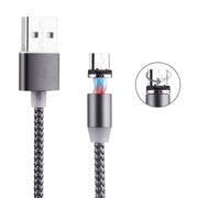 Cavo di ricarica magnetico potente da micro USB a USB 2.0 con rotazione di 360 gradi, 1 m, con indicatore LED
