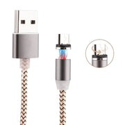Cavo di ricarica magnetico potente da micro USB a USB 2.0 con rotazione di 360 gradi, 1 m, con indicatore LED