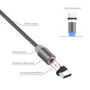 Cavo di ricarica magnetico potente da USB-C / Type-C a USB 2.0 con rotazione di 360 gradi, 1 m, con indicatore LED