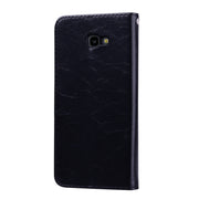 Custodia portafoglio in pelle per Galaxy J4+ con slot carte
