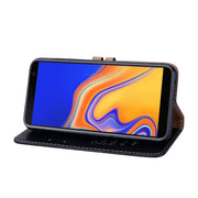 Custodia portafoglio in pelle per Galaxy J4+ con slot carte