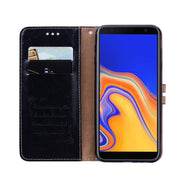 Custodia portafoglio in pelle per Galaxy J4+ con slot carte