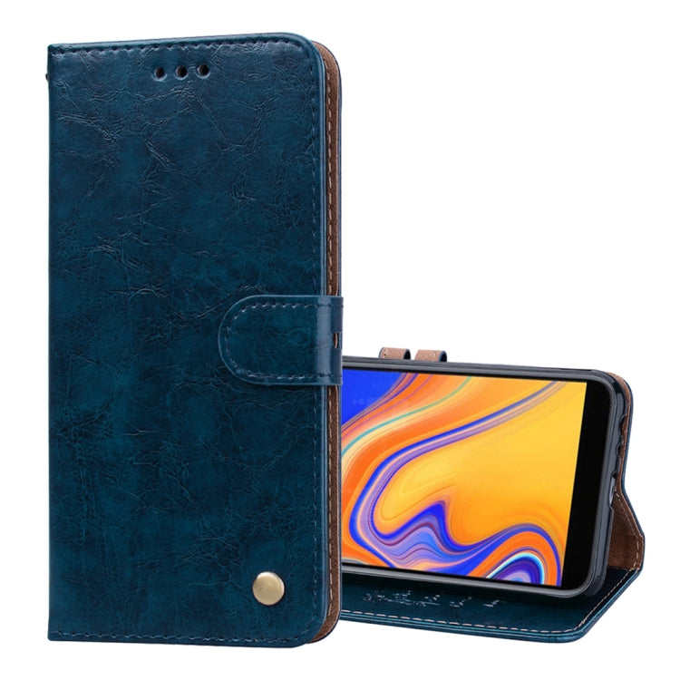 Custodia portafoglio in pelle per Galaxy J4+ con slot carte