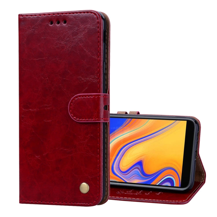 Custodia portafoglio in pelle per Galaxy J4+ con slot carte