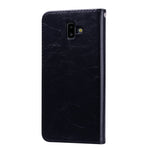 Custodia portafoglio in pelle per Galaxy J6+ con supporto
